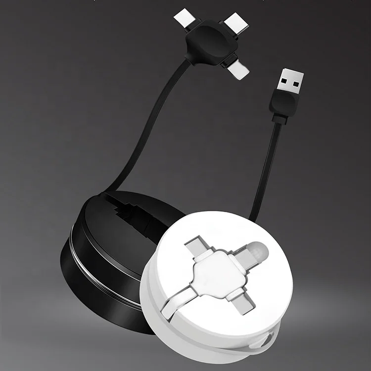 3 in 1 Multi-Head Round box retractable USB Fast Charger Cable for Phone - ANKUX.COM