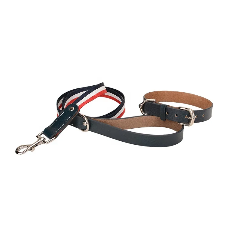 

Best Selling Pet Supplies Cheap Dog Collar Cow Leather COLLARS Pety Wo All Seasons P1912-1 Stocked CN;GUA