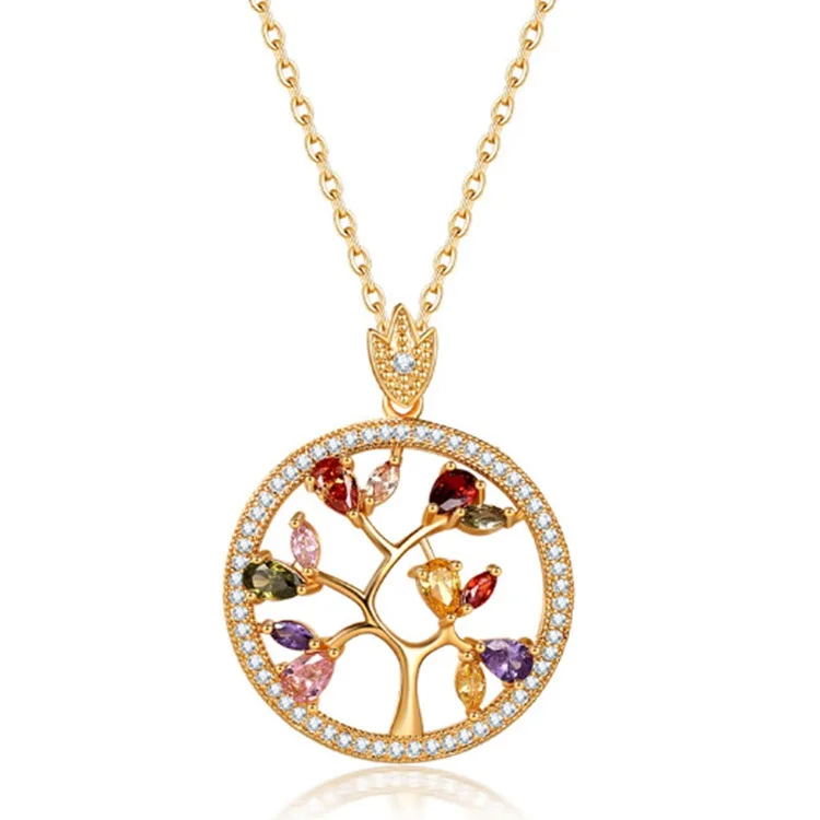 Wholesale fashion jewelry necklaces women gold plated crystal pendant tree necklace
Wholesale fashion jewelry necklaces women gold plated crystal pendant tree necklace