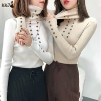 2019 New Women Turtleneck Sweater with Buttons Slim Soft Knitted Pullover Women Jumper Sweater
2019 New Women Turtleneck Sweater with Buttons Slim Soft Knitted Pullover Women Jumper Sweater