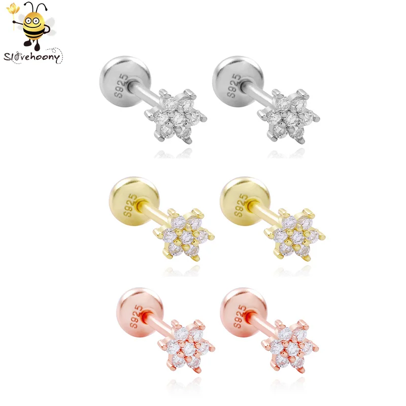 Slovehoony Fine Jewelry 925 Sterling Silver Crystal CZ Designer Customize Six Star Flower Stud Earrings Fashion 2020
Slovehoony Fine Jewelry 925 Sterling Silver Crystal CZ Designer Customize Six Star Flower Stud Earrings Fashion 2020