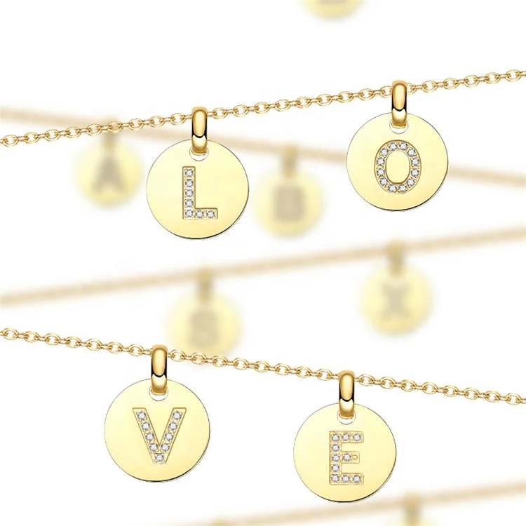 Custom Fashion Women Jewelry Stainless Steel PVD Gold Plated 26 Initial Diamond Letter Pendant Necklace 
Custom Fashion Women Jewelry Stainless Steel PVD Gold Plated 26 Initial Diamond Letter Pendant Necklace