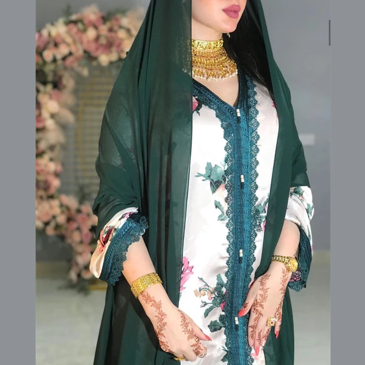 HJ XMDR00190 Ins Style Middle East Floral Printed High Quality Jalabiya For Women Abaya
HJ XMDR00190 Ins Style Middle East Floral Printed High Quality Jalabiya For Women Abaya