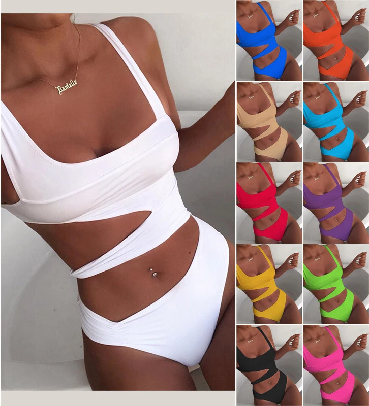 Hot Selling Solid Swimwear Women Bikini Girls Hollow Out Sexy Bikini Women Fitness One Piece Swimwear
Hot Selling Solid Swimwear Women Bikini Girls Hollow Out Sexy Bikini Women Fitness One Piece Swimwear