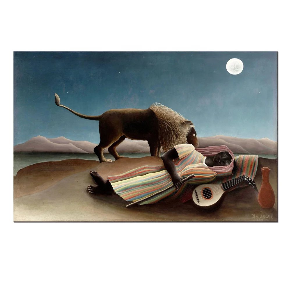 الفرنسية هنري روسو النوم الغجر Postimpressionism الأفريقي النفط لوحات