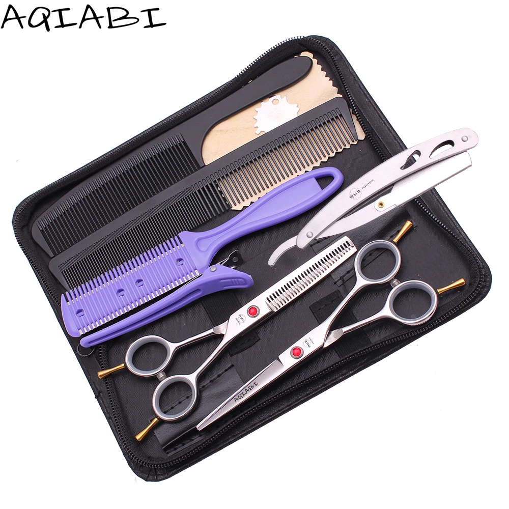 Hair Scisors Set Add Case 5.5" AQIABI Japanese Steel Hair Cutting Scissors Barber Thinning Shears Professional Scissors A1012, Pink
Hair Scisors Set Add Case 5.5" AQIABI Japanese Steel Hair Cutting Scissors Barber Thinning Shears Professional Scissors A1012, Pink