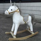 Ride Animal Factory Customized Happy Trails Plush Rocking Horse Ride On Animal Toy