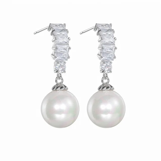 10MM Size Freshwater Pearl Earring Chinese Wholesale Jewelry Fashion Women Pearl Accessories, White
10MM Size Freshwater Pearl Earring Chinese Wholesale Jewelry Fashion Women Pearl Accessories, White
