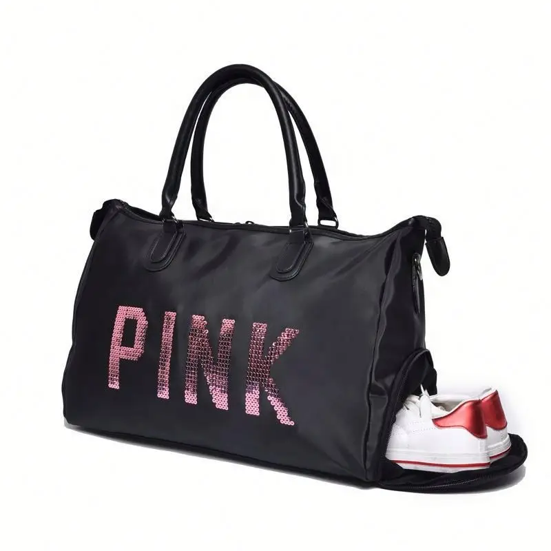 Trendy Lightweight Durable Travel Duffel Bag Fashion Sequin Black Sports Organizer Gym Bag for Women
Trendy Lightweight Durable Travel Duffel Bag Fashion Sequin Black Sports Organizer Gym Bag for Women