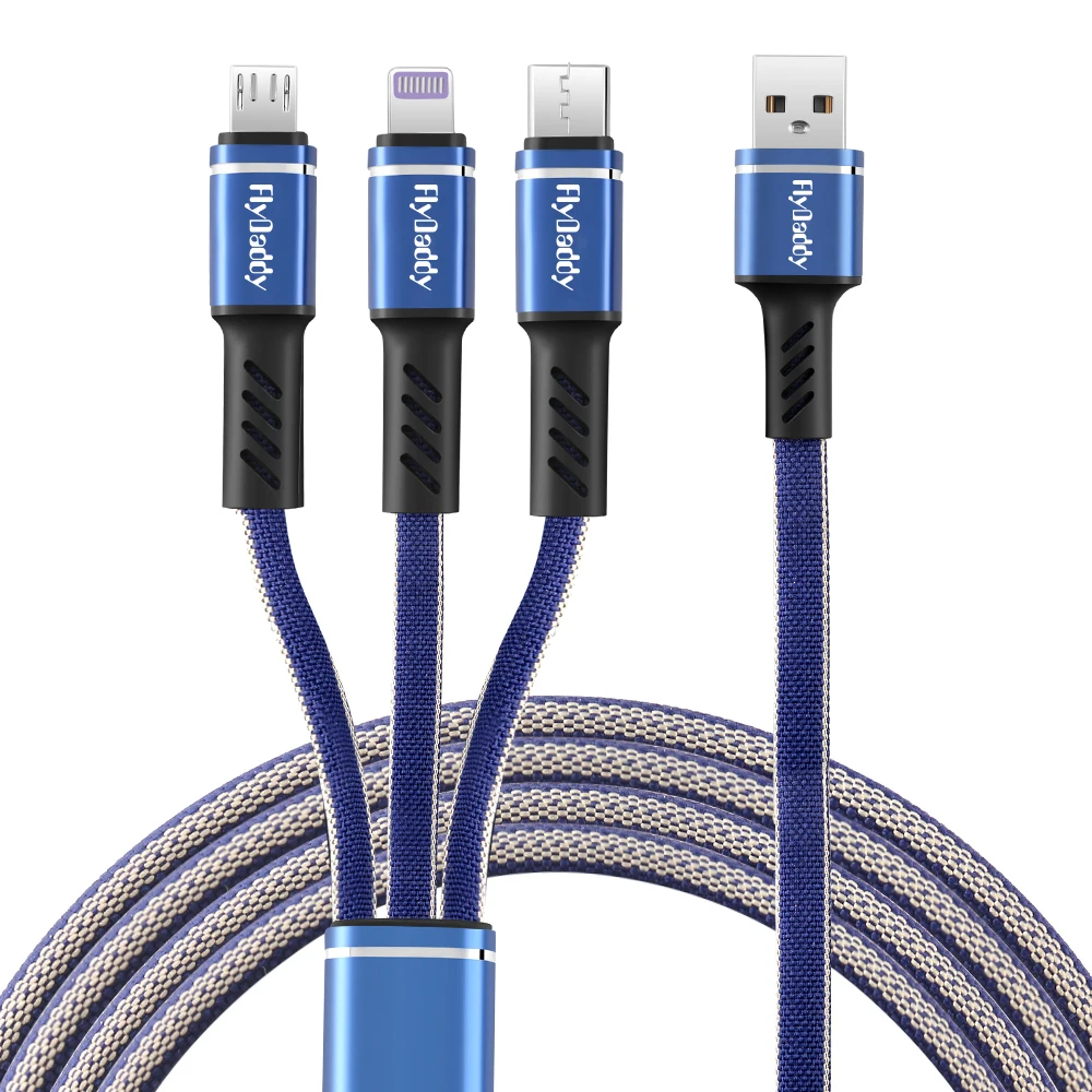 Quick Charger USB For Micro USB Tpye-C 8 PIN 3 in 1 Cable Mobile Phone Fast Charging 3A durable for iPhone 1.2M
Quick Charger USB For Micro USB Tpye-C 8 PIN 3 in 1 Cable Mobile Phone Fast Charging 3A durable for iPhone 1.2M