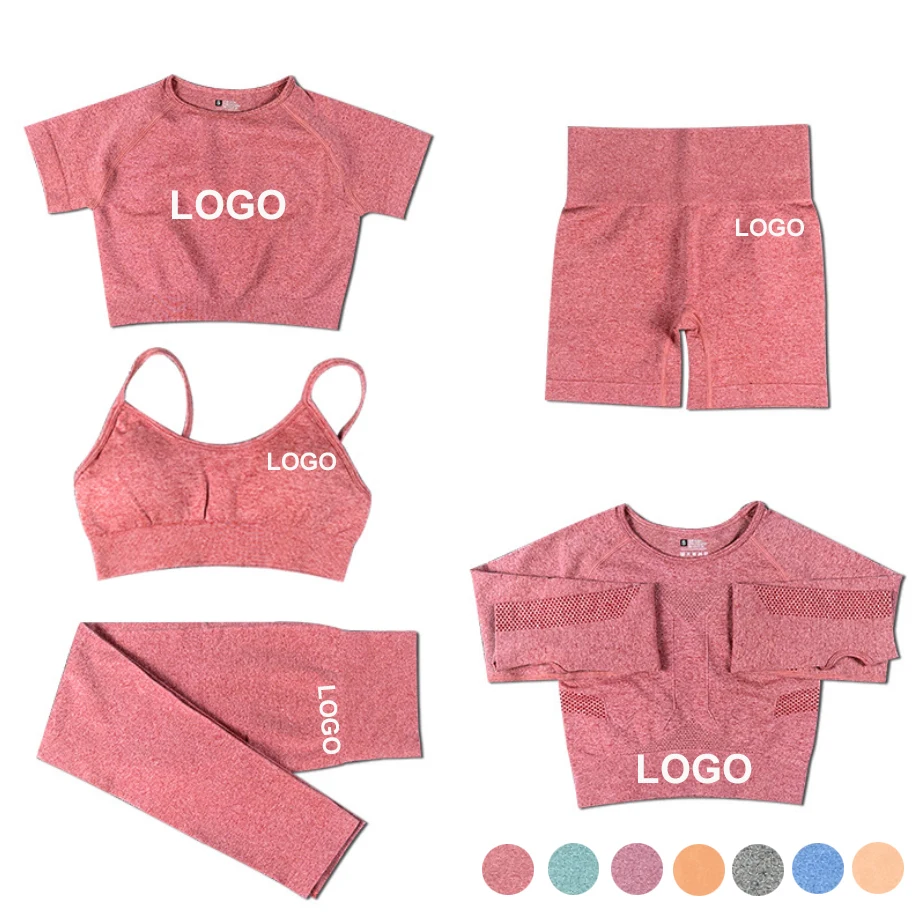 2021 Women Seamless Yoga Set Fitness Sports 5 Piece Gym Clothing Women Gym Yoga Set Workout Sets Yoga Top And Sportswear Suit, Can do as your require
2021 Women Seamless Yoga Set Fitness Sports 5 Piece Gym Clothing Women Gym Yoga Set Workout Sets Yoga Top And Sportswear Suit, Can do as your require