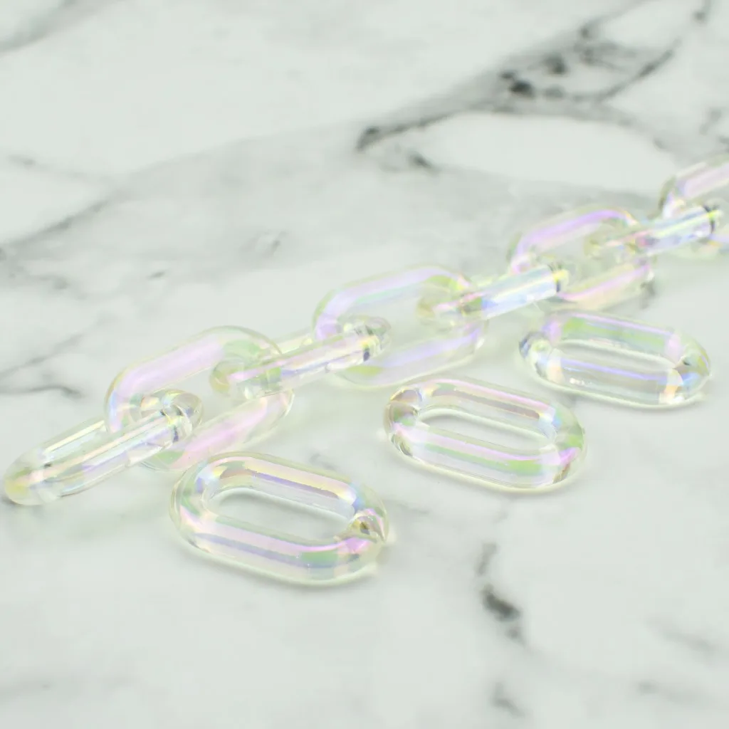 REWIN Wholesale Lightweight U Shape Acrylic Thin Curb Chain Iridescent Clear Plastic Chain Handbag Accessories
REWIN Wholesale Lightweight U Shape Acrylic Thin Curb Chain Iridescent Clear Plastic Chain Handbag Accessories