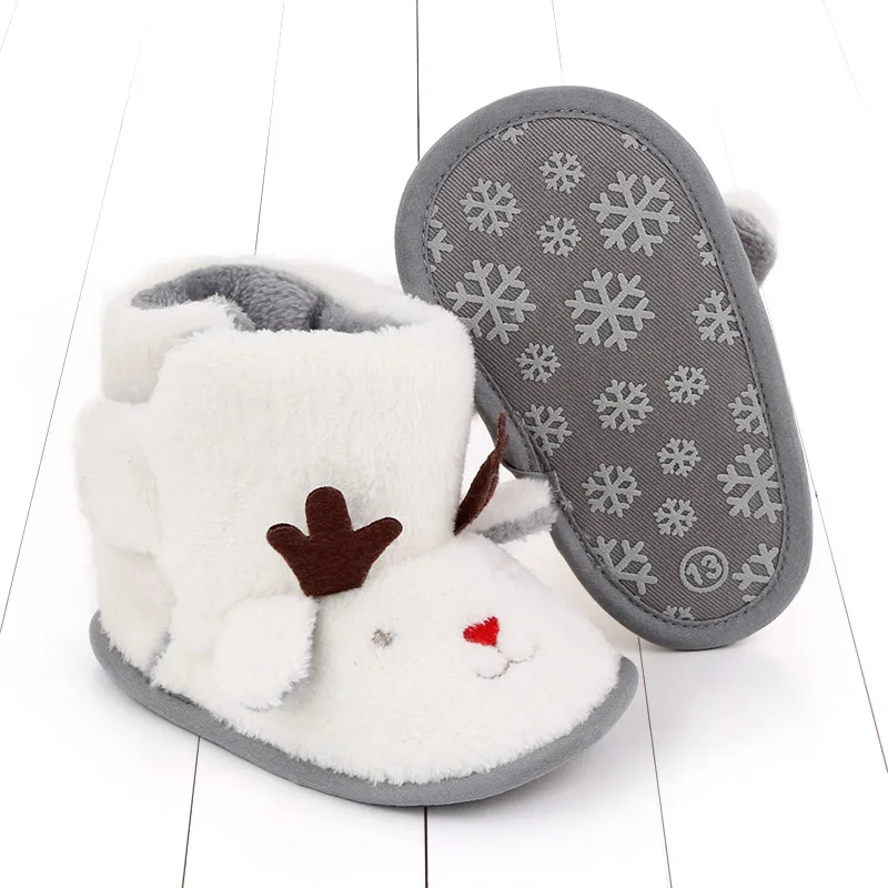 wholesale solid cartoon design boots with warm soft soled baby walking boots manufacture