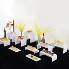 Tea Wedding Acrylic Buffet Food Cake Snack Dessert Decoration Cold Dining Display Stand Set Tea Break Table