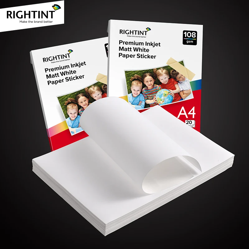 Self-adhesive Matt Photo Paper for Inkjet Printing A4 Free in 3 Days a Grade A4 Vinyl Sticker Matte White Water Based RIGHTINT
Self-adhesive Matt Photo Paper for Inkjet Printing A4 Free in 3 Days a Grade A4 Vinyl Sticker Matte White Water Based RIGHTINT