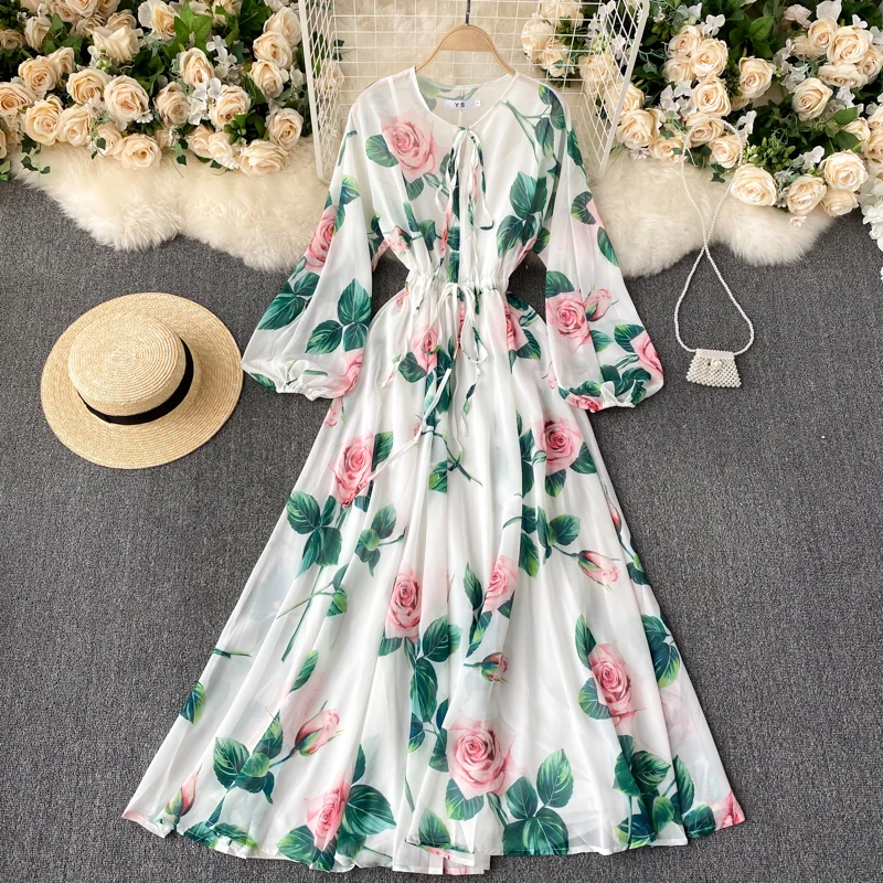 2021 Spring Summer New French Style Loose Flower Dress Elegant Ladies Printed Long Sleeve Dresses Round Neck Maxi Dress
2021 Spring Summer New French Style Loose Flower Dress Elegant Ladies Printed Long Sleeve Dresses Round Neck Maxi Dress