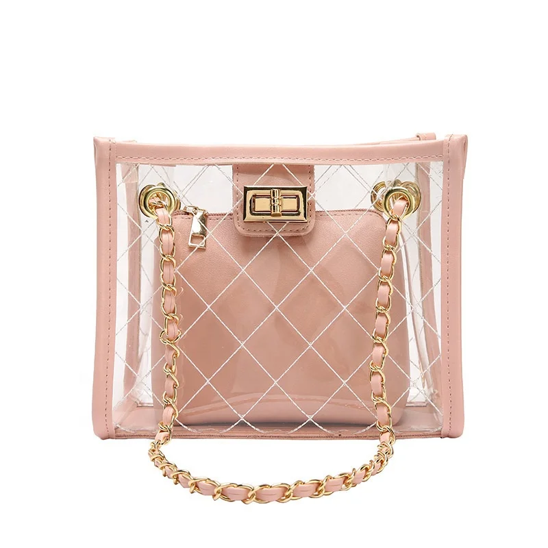 Wholesale Fashion Tote Beach Bag Transparent Clear PVC Women Handbags Ladies Shoulder Bag, Pink black green white
Wholesale Fashion Tote Beach Bag Transparent Clear PVC Women Handbags Ladies Shoulder Bag, Pink black green white