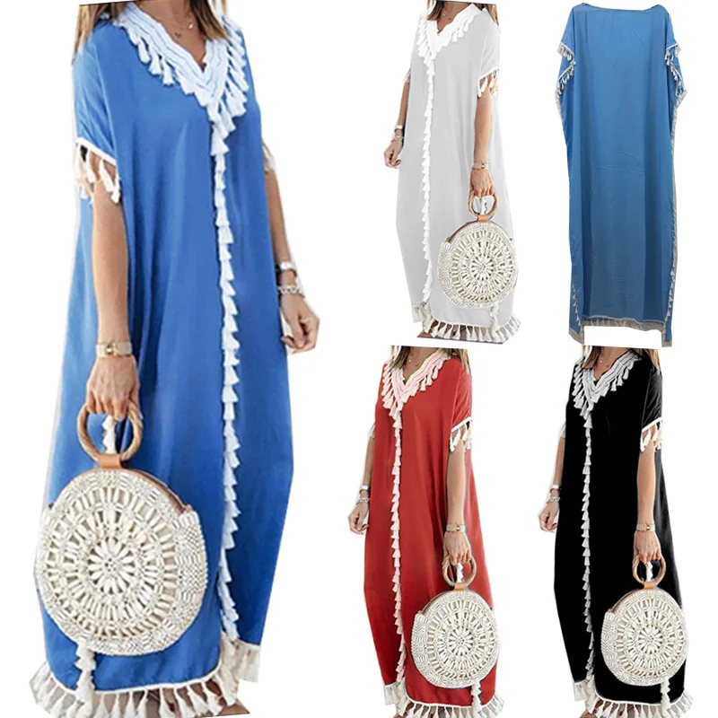 2021 New Women's Bohemian Fringe Dress In Large Size From Middle East, Long Sleeve Muslim Dresses
2021 New Women's Bohemian Fringe Dress In Large Size From Middle East, Long Sleeve Muslim Dresses