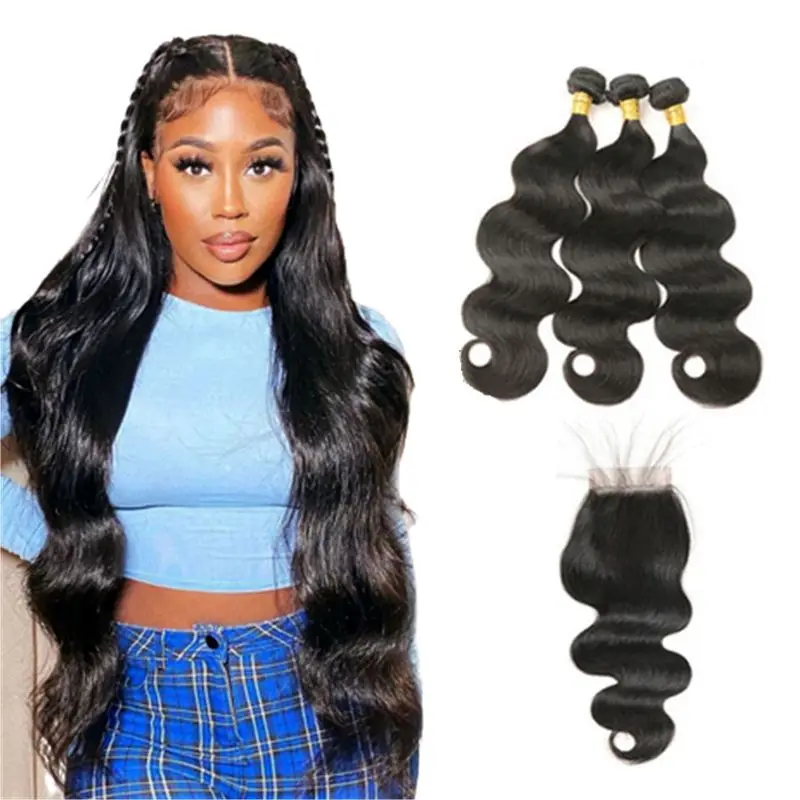 Geleisi Hair Free Shipping Body Wave Bundles with Closure Set Mink Virgin Brazilian Human Hair Extension Weave Vendor
Geleisi Hair Free Shipping Body Wave Bundles with Closure Set Mink Virgin Brazilian Human Hair Extension Weave Vendor