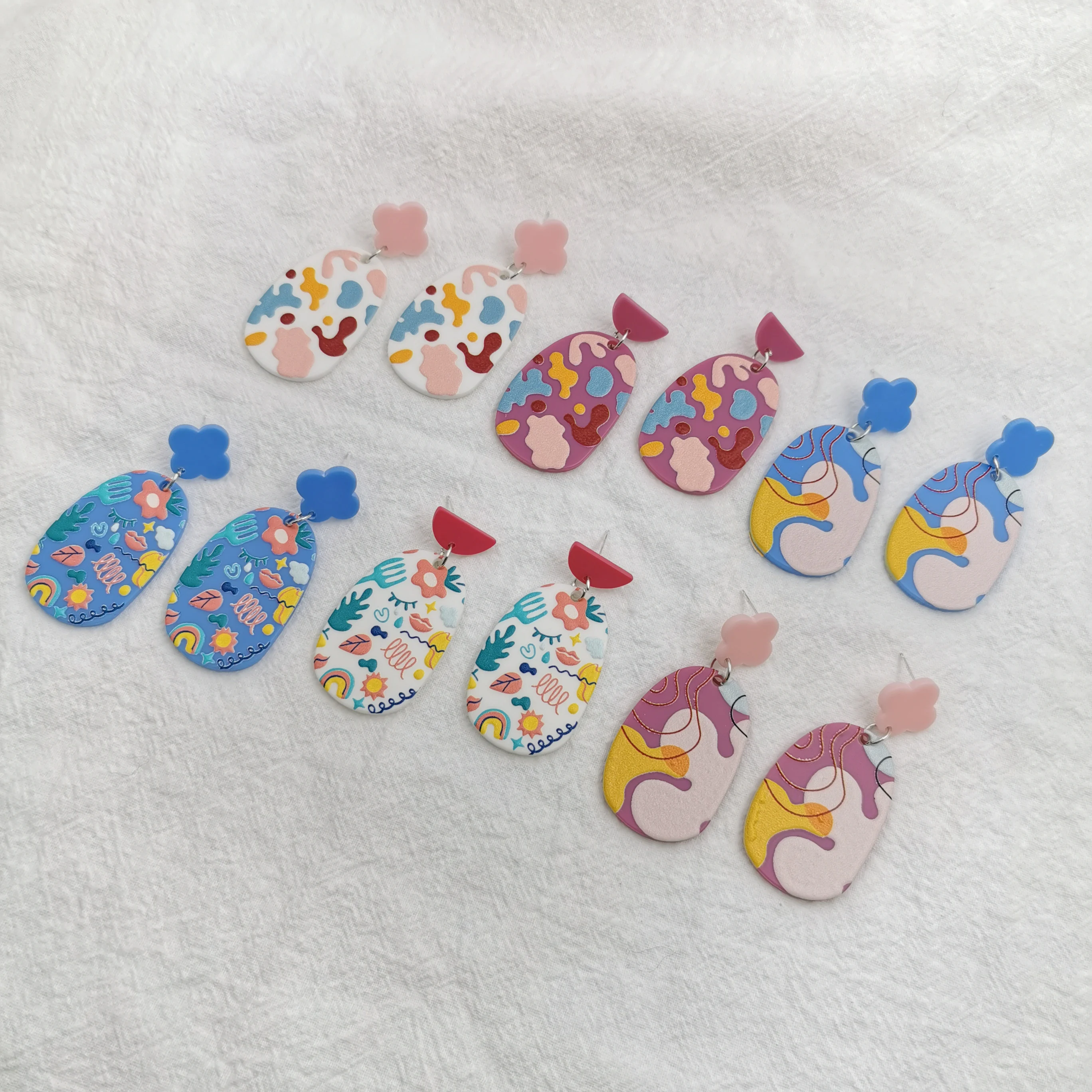 ZY1243 New Arrival Fashion Korean Geometric Colorful Vantage Custom Acrylic Earrings, Customized color
ZY1243 New Arrival Fashion Korean Geometric Colorful Vantage Custom Acrylic Earrings, Customized color