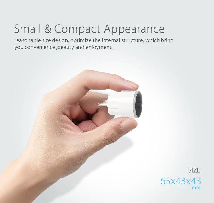 ANIMUSS WiFi EU Smart Plug Smart Wireless EU Plug WiFi Series NAS-WR01W Remote Control Appliance Power ON/OFF Via App - ANKUX.COM