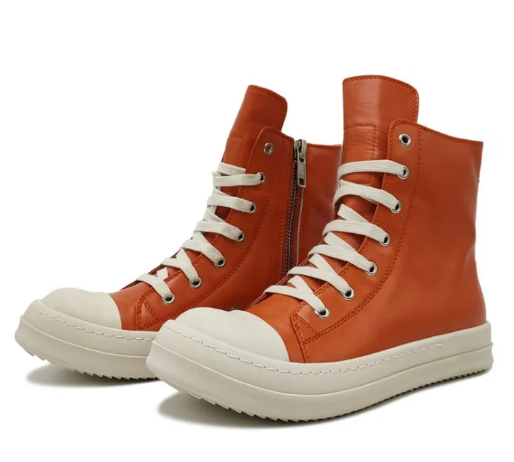 Leather High Top Men's Shoes Thick Sole Leather Sports Casual Flat Shoes Ladies Plus Fleece Large Size Leather Boots, Pictures show
Leather High Top Men's Shoes Thick Sole Leather Sports Casual Flat Shoes Ladies Plus Fleece Large Size Leather Boots, Pictures show