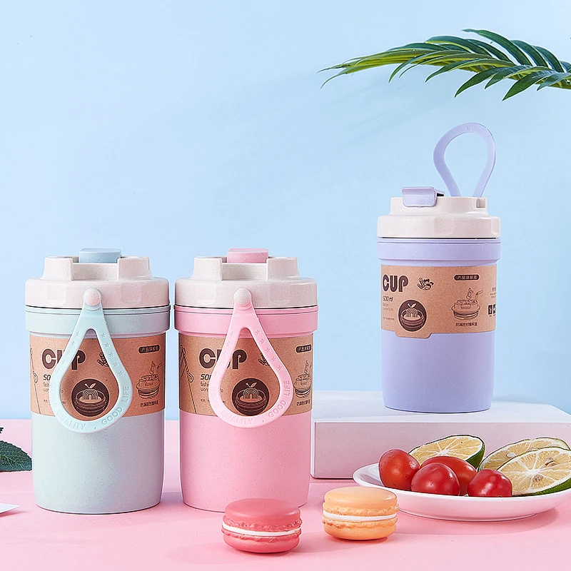 Milk Water Soup Bottle Water Thermos Cup Environmental Protection Bamboo Fiber Double-layer Sealed Coffee Cups And Mugs, As photo
Milk Water Soup Bottle Water Thermos Cup Environmental Protection Bamboo Fiber Double-layer Sealed Coffee Cups And Mugs, As photo
