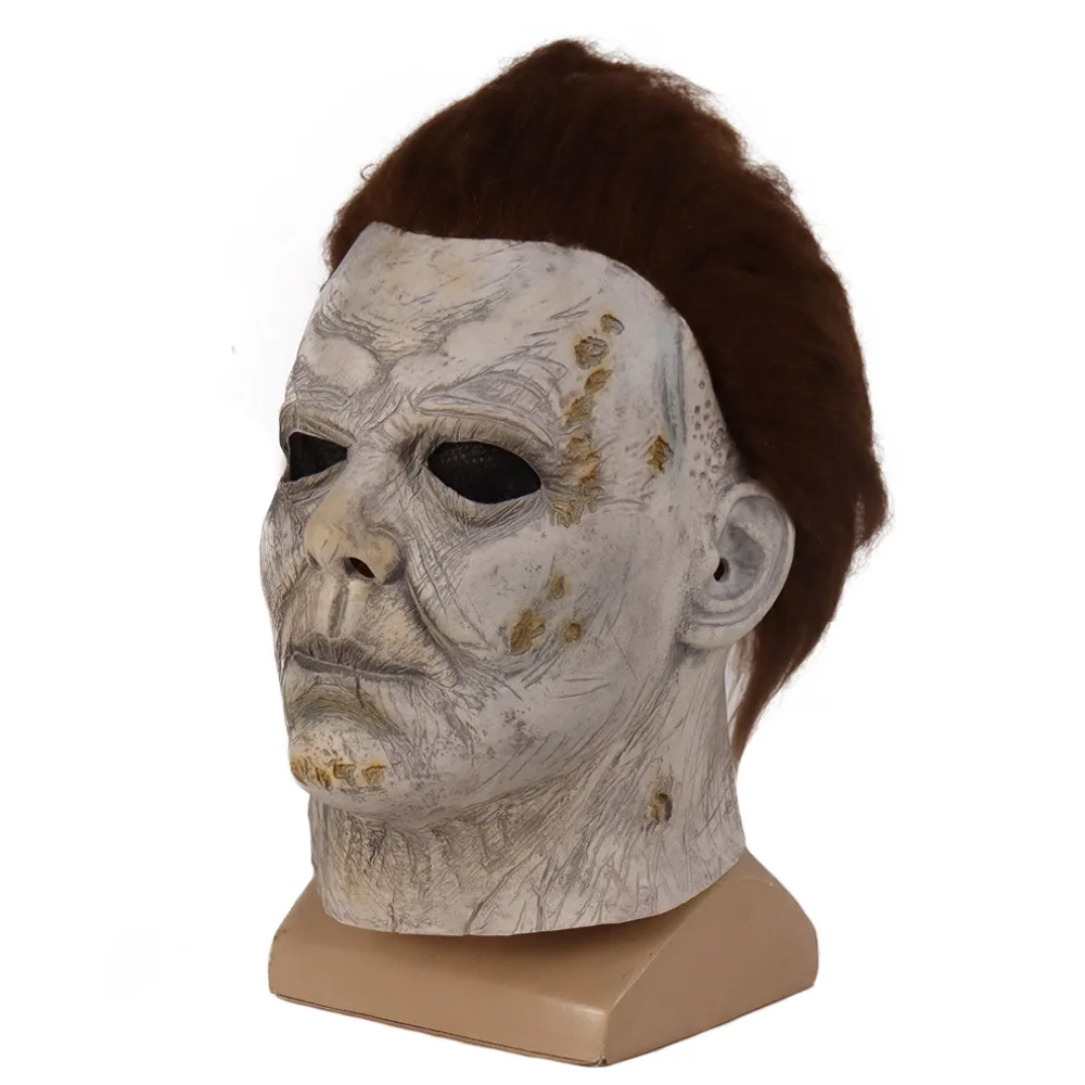电影万圣节恐怖迈克尔 · 迈尔斯面具角色扮演成人乳胶全脸头盔万圣节
