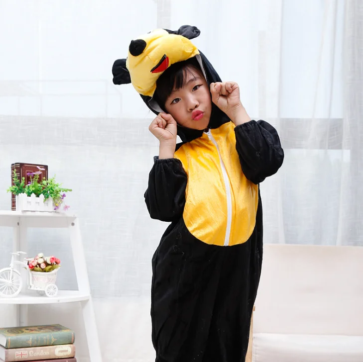 

Children'S Clothing Creative Flannel Winter Hooded Animal dinosaur Stitch Kids Pajamas and Animal costume