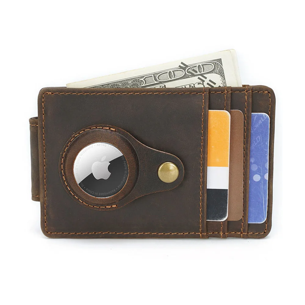 RFID Leather Card Case Airtag Silicone Wallet Short Men's And Women's Wallet Leather Smart Air Tag Wallets
RFID Leather Card Case Airtag Silicone Wallet Short Men's And Women's Wallet Leather Smart Air Tag Wallets