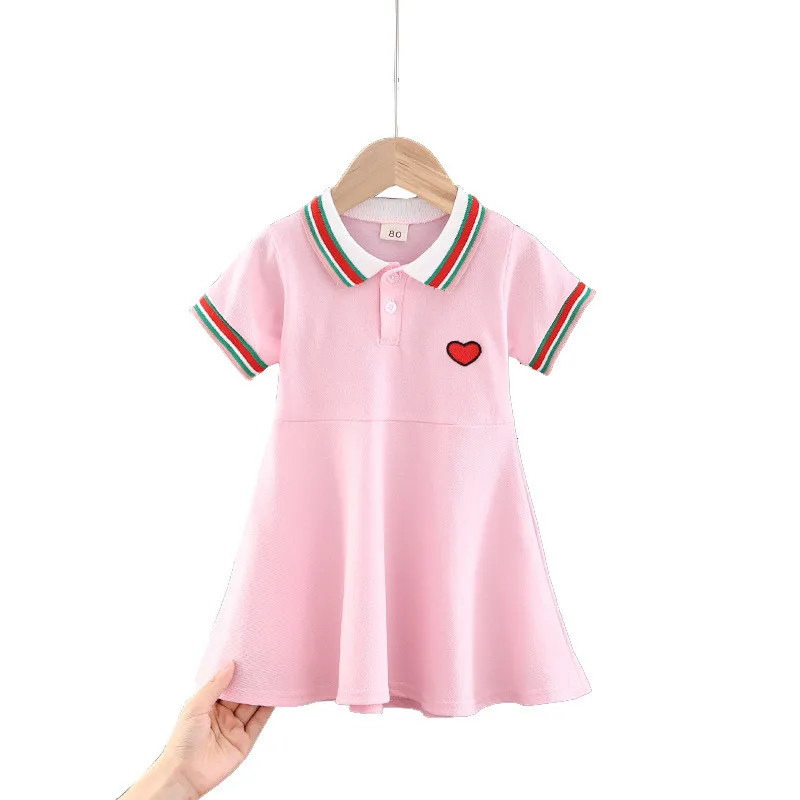 Baby Girl Summer Dress Short-sleeve Cotton Dresses 1-5 Years Pure Color Kids Clothing, As picture
Baby Girl Summer Dress Short-sleeve Cotton Dresses 1-5 Years Pure Color Kids Clothing, As picture
