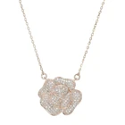 Gifts Engagement Women Gold Filled Necklace Flower Pendant Necklace Gifts Party Engagement