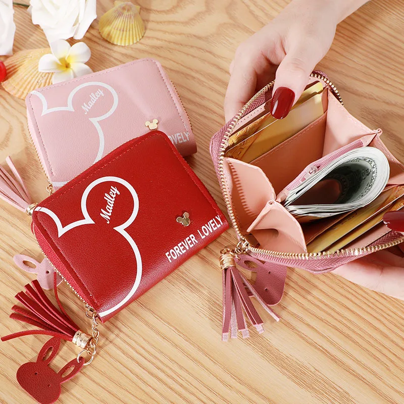 custom letter print Ladies Short Zipper Money Tassel Mickey Wallet Fashion women mickey wallet bag, Customized color
custom letter print Ladies Short Zipper Money Tassel Mickey Wallet Fashion women mickey wallet bag, Customized color
