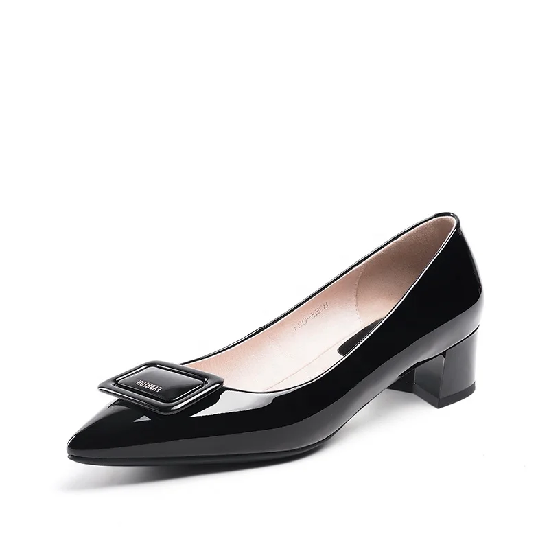 J249 Patent leather dress shoes women hoof heels shoes ladies footwear, Black/wine red
J249 Patent leather dress shoes women hoof heels shoes ladies footwear, Black/wine red