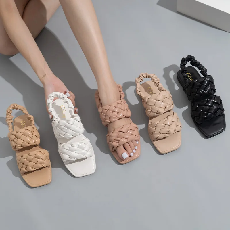 2022 new summer fashion woven belt women's shoes plus size flat sandals for women and ladies
2022 new summer fashion woven belt women's shoes plus size flat sandals for women and ladies