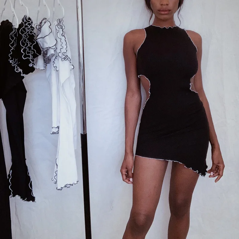 Casual solid color sleeveless dresses Sexy hollow out short dresses 2021 hot sale dresses
Casual solid color sleeveless dresses Sexy hollow out short dresses 2021 hot sale dresses