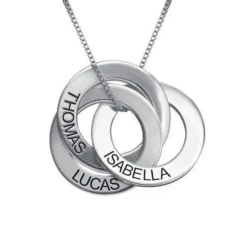 Popular Custom Engraved Arabic Name Silver 925 Three Ring Pendant Necklace for Gift
Popular Custom Engraved Arabic Name Silver 925 Three Ring Pendant Necklace for Gift