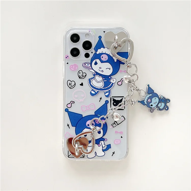 For iPhone 12 Fashion Luxury Cute Cartoon 3D Character Girl TPU Clear Transparent Phone Case Cover with Metal Wrist Strap Chain, White
For iPhone 12 Fashion Luxury Cute Cartoon 3D Character Girl TPU Clear Transparent Phone Case Cover with Metal Wrist Strap Chain, White