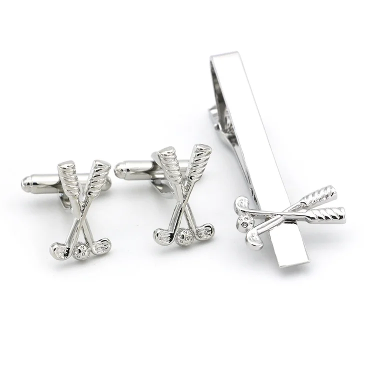 Sports Series Silver Golf Club Cufflink Tie Clip Suit for Golf Souvenir Gift, Silver color
Sports Series Silver Golf Club Cufflink Tie Clip Suit for Golf Souvenir Gift, Silver color