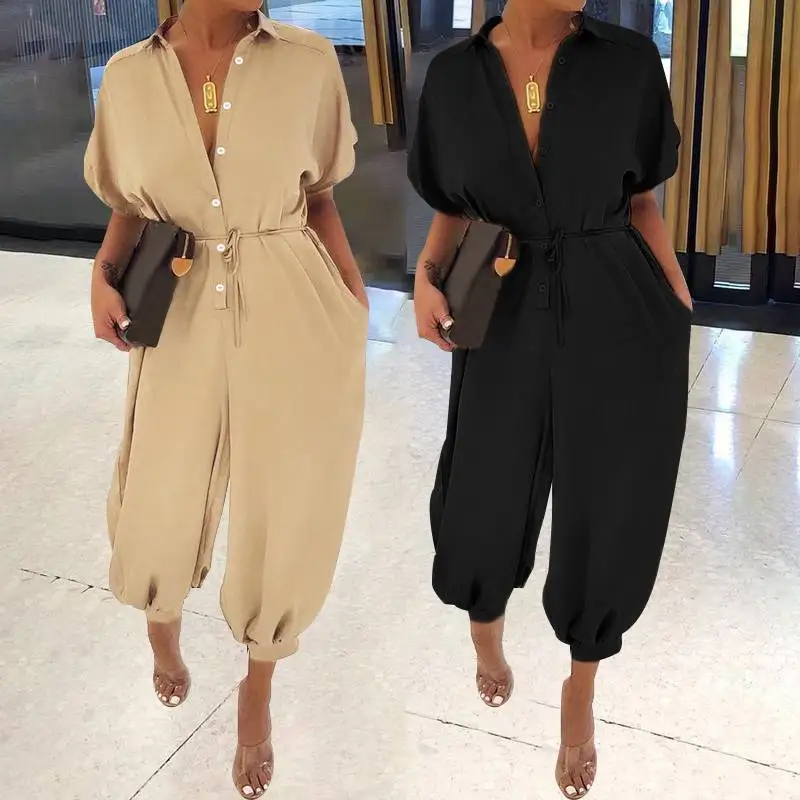 NS Hot Sale 2021 Summer Cotton Women's Vintage V - neck Leisure Dressy Jumpsuit, Picture
NS Hot Sale 2021 Summer Cotton Women's Vintage V - neck Leisure Dressy Jumpsuit, Picture