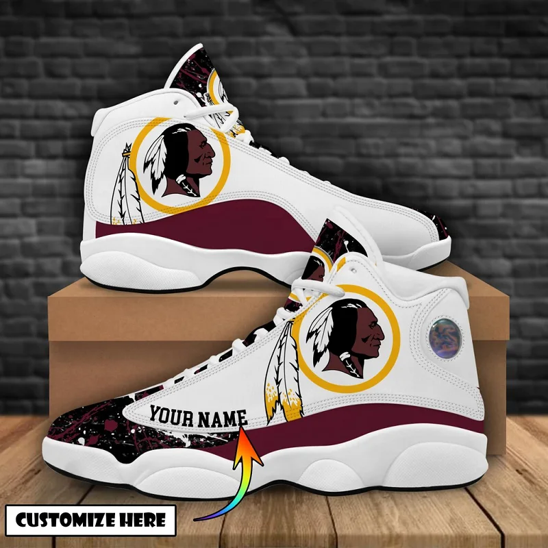 Wholesale NFL Redskins Custom Name Print Logo Design Sport Fashion Sport Sneakers Unisex Breathable Football Team Casual Shoes
Wholesale NFL Redskins Custom Name Print Logo Design Sport Fashion Sport Sneakers Unisex Breathable Football Team Casual Shoes