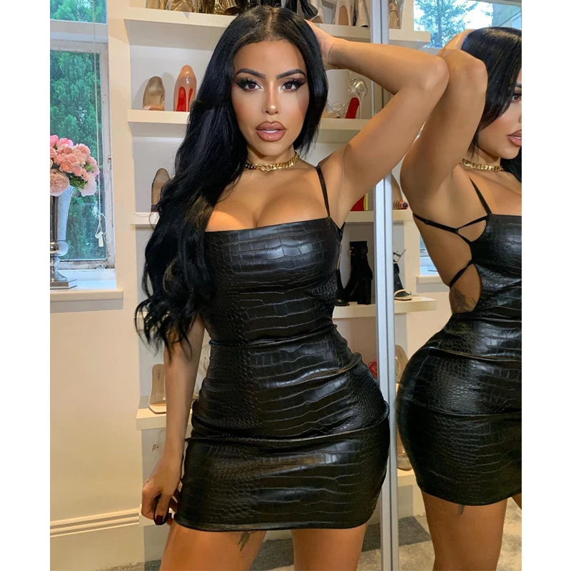 Lygens Leather Sleeveless Adjustable Spaghetti Strap Outfits 2021 Spring Backless Sexy Slip Clothing Ladies Mini Dress, Customized color
Lygens Leather Sleeveless Adjustable Spaghetti Strap Outfits 2021 Spring Backless Sexy Slip Clothing Ladies Mini Dress, Customized color
