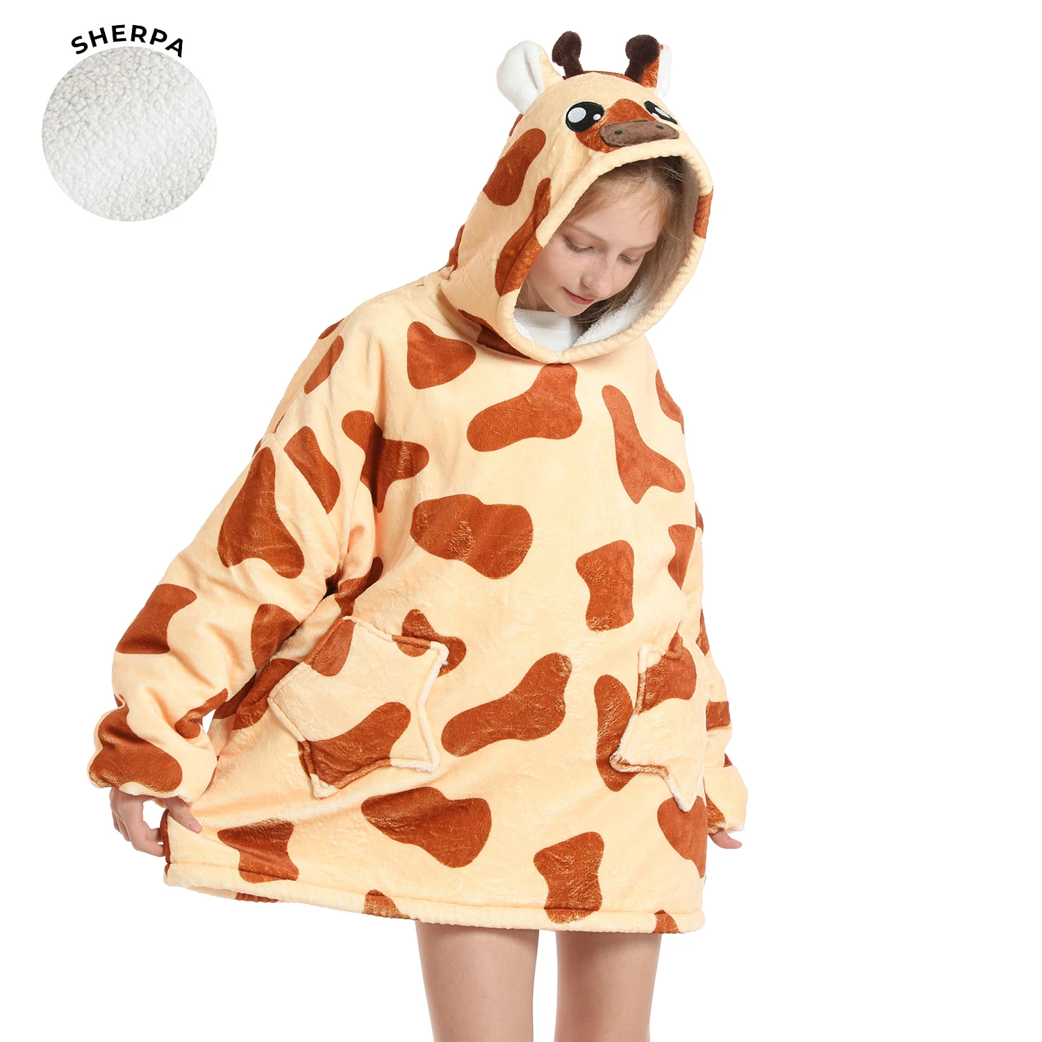 OA High Quality Soft Comfy Wearable hoodie blanket Kids Personalized Custom Design Oversized Warmer
OA High Quality Soft Comfy Wearable hoodie blanket Kids Personalized Custom Design Oversized Warmer