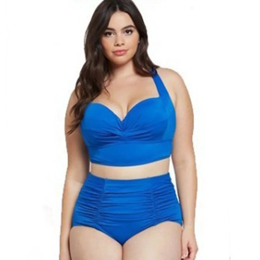 Plus size women swimwear two piece bikini beach wear printing swimsuit for fat women
Plus size women swimwear two piece bikini beach wear printing swimsuit for fat women