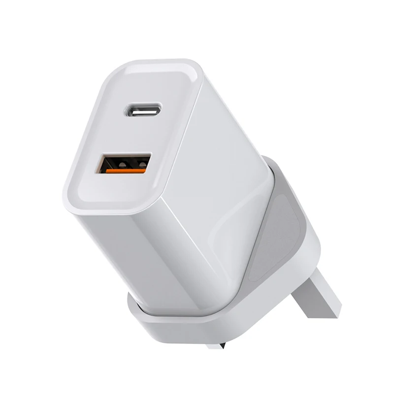 QC 3.0 UK plug Mobile Cargadores Chargeur Carregador Type C 20W USB-C Power Adapter Dual USB Wall PD Fast Phone Charger, White
QC 3.0 UK plug Mobile Cargadores Chargeur Carregador Type C 20W USB-C Power Adapter Dual USB Wall PD Fast Phone Charger, White