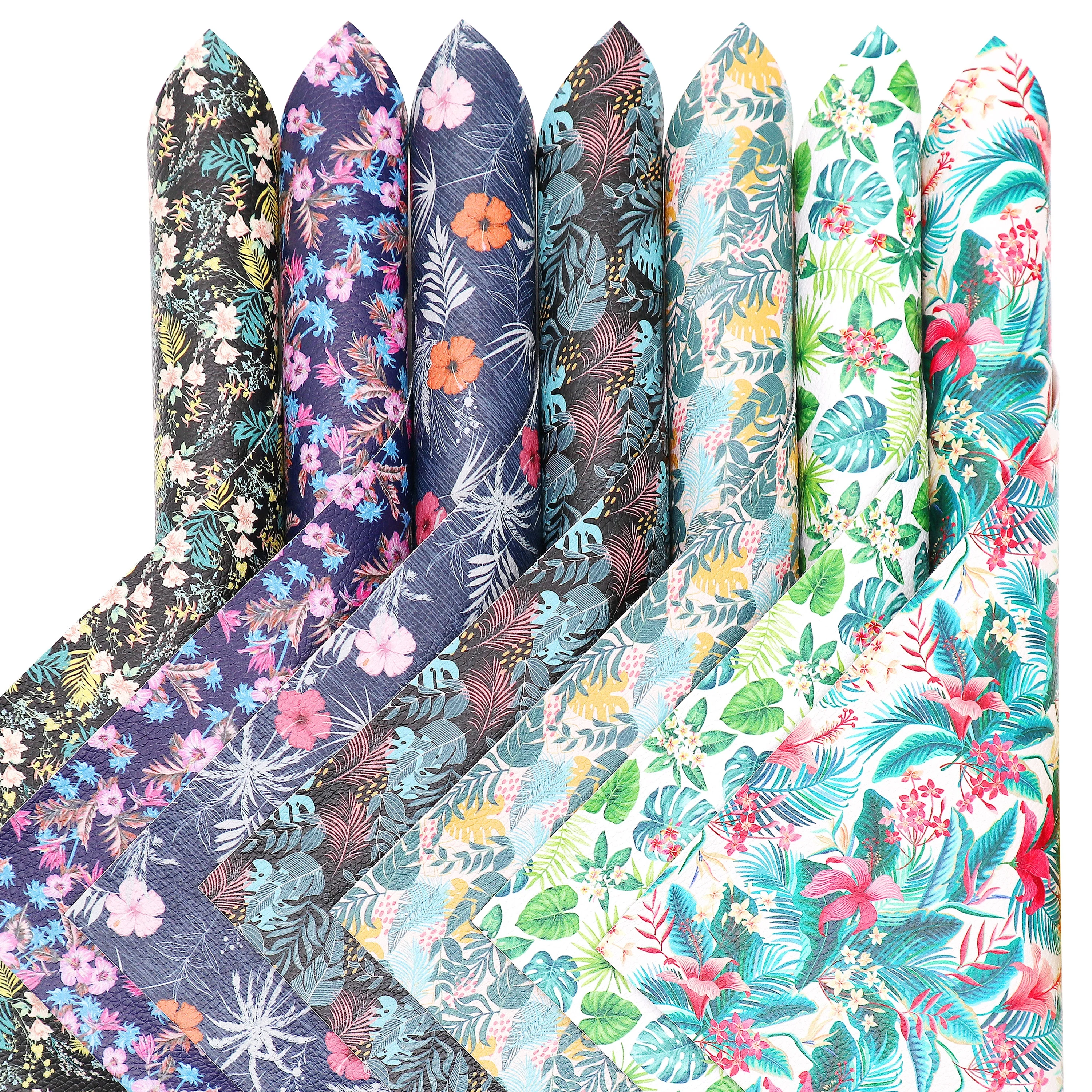 7 PCS/Set Dark Color Series Floral Printed Synthetic Vinyl Faux Leather Sheets Bundle For Bows Earrings Craft 
7 PCS/Set Dark Color Series Floral Printed Synthetic Vinyl Faux Leather Sheets Bundle For Bows Earrings Craft