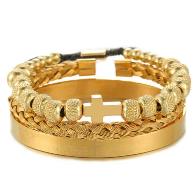 2022 New Arrival Men Roman Numerals Cross Bracelet Set Adjustable CZ Beads Royal Cross Bracelet
2022 New Arrival Men Roman Numerals Cross Bracelet Set Adjustable CZ Beads Royal Cross Bracelet