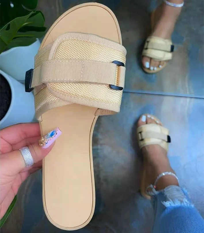 Open Toe Flat With Slip On Slides Slippers Solid Black Outside Beach Ladies Sandals Shoes Single Hook&Loop Strap Sandals Women, Black,beige
Open Toe Flat With Slip On Slides Slippers Solid Black Outside Beach Ladies Sandals Shoes Single Hook&Loop Strap Sandals Women, Black,beige