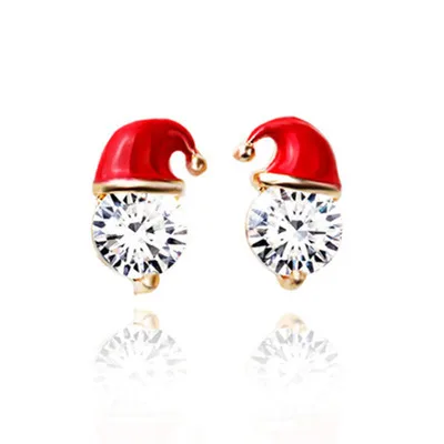 Cute Crystal Earring Christmas Earrings Red Hat Santa Zircon Earring for Women Teen Girls Gift, Multicolor
Cute Crystal Earring Christmas Earrings Red Hat Santa Zircon Earring for Women Teen Girls Gift, Multicolor
