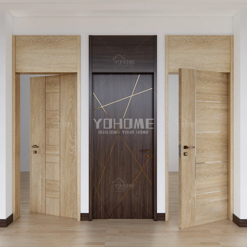 

USA style modern interior white sound insulation wooden door wholesale price interior solid wooden door white oak interior door